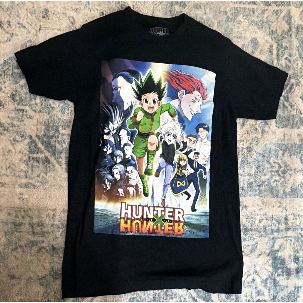 Hunter x Hunter Black Anime Graphic T-Shirt 100% Cotton Size S